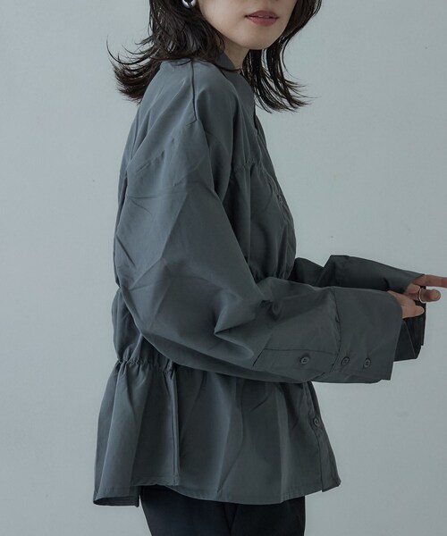 GALLEST（ギャレスト）の「ブロードシャーリングシャツ（シャツ/ブラウス・レディース・ライトブルー/ホワイト/チャコールグレー・38）」の22枚目の写真