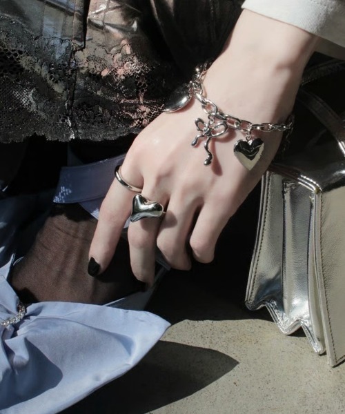 ディストート ハート ダブル リング / Distort heart w ring（リング