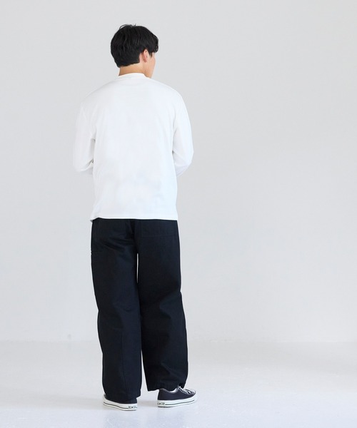 coca（coca）（コカ）の「モックネックロンT（Tシャツ/カットソー・メンズ・ブラック/ホワイト・L/XL/M）」の4枚目の写真