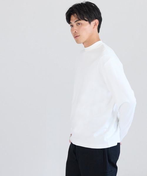 coca（coca）（コカ）の「モックネックロンT（Tシャツ/カットソー・メンズ・ブラック/ホワイト・L/XL/M）」の5枚目の写真