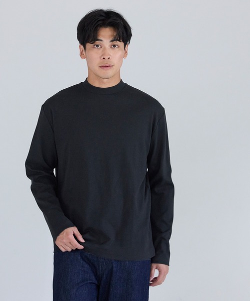 coca（coca）（コカ）の「モックネックロンT（Tシャツ/カットソー・メンズ・ブラック/ホワイト・L/XL/M）」の8枚目の写真