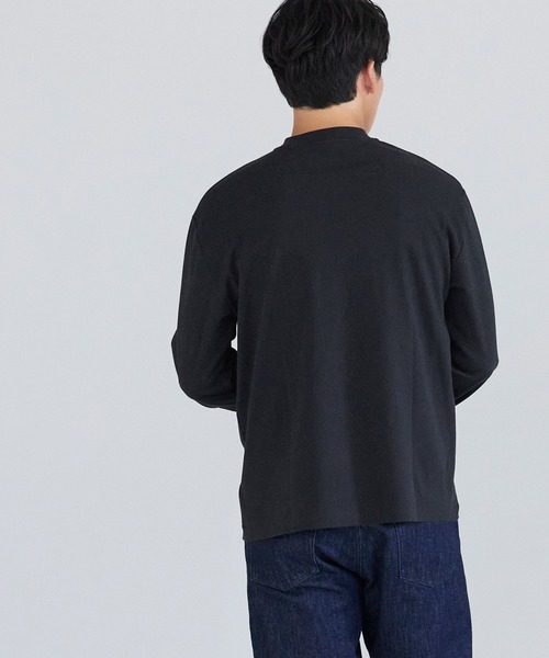 coca（coca）（コカ）の「モックネックロンT（Tシャツ/カットソー・メンズ・ブラック/ホワイト・L/XL/M）」の9枚目の写真