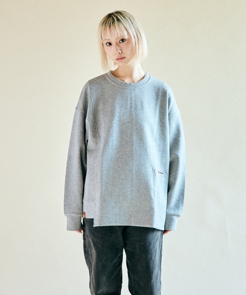 rehacer（レアセル）の「rehacer : Change Step Wide CS  / チェンジステップ ワイド カットソー（スウェット・レディース・ブラック/グレー/ライム/ブルー・SMALL）」の10枚目の写真