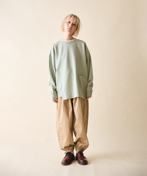 rehacer（レアセル）の「rehacer : Change Step Wide CS  / チェンジステップ ワイド カットソー（スウェット・レディース・ブラック/グレー/ライム/ブルー・SMALL）」の18枚目の写真