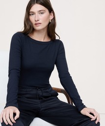 Banana Republic | リブ ボートネックTシャツ(Tシャツ/カットソー)