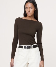 Banana Republic | リブ ボートネックTシャツ(Tシャツ/カットソー)