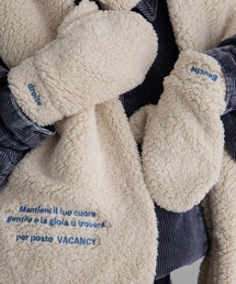 VACANCY(ヴァカンシー)のロゴ刺繍ボア手袋/ミトン(手袋)