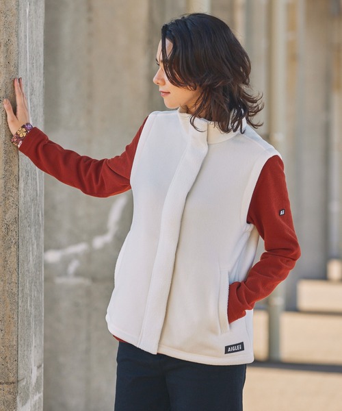 AIGLE(エーグル)の「ポーラテック ノースリーブベスト(その他アウター・レディース・ホワイト/ピンク・36/40/38)」の3枚目の写真