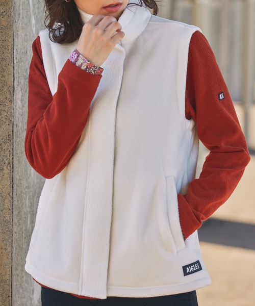 AIGLE(エーグル)の「ポーラテック ノースリーブベスト(その他アウター・レディース・ホワイト/ピンク・36/40/38)」の4枚目の写真