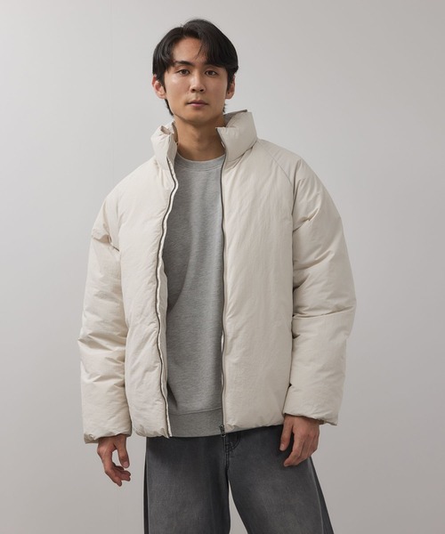 URBAN COLLECTION（アーバンコレクション）の「URBAN COLLECTION ナイロンワッシャー ノンキルト中綿ブルゾン【撥水素材】（ブルゾン・メンズ・ブラック/アイボリー・XL/L/M）」の18枚目の写真