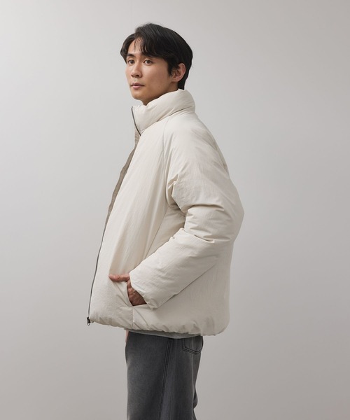 URBAN COLLECTION（アーバンコレクション）の「URBAN COLLECTION ナイロンワッシャー ノンキルト中綿ブルゾン【撥水素材】（ブルゾン・メンズ・ブラック/アイボリー・XL/L/M）」の19枚目の写真