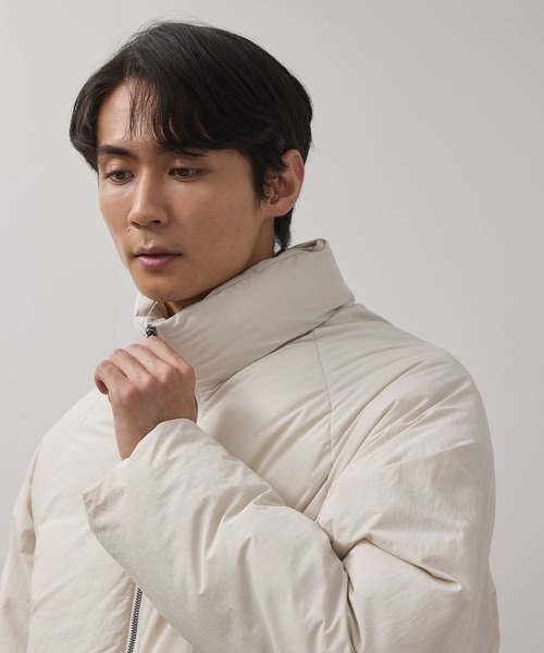 URBAN COLLECTION（アーバンコレクション）の「URBAN COLLECTION ナイロンワッシャー ノンキルト中綿ブルゾン【撥水素材】（ブルゾン・メンズ・ブラック/アイボリー・XL/L/M）」の20枚目の写真