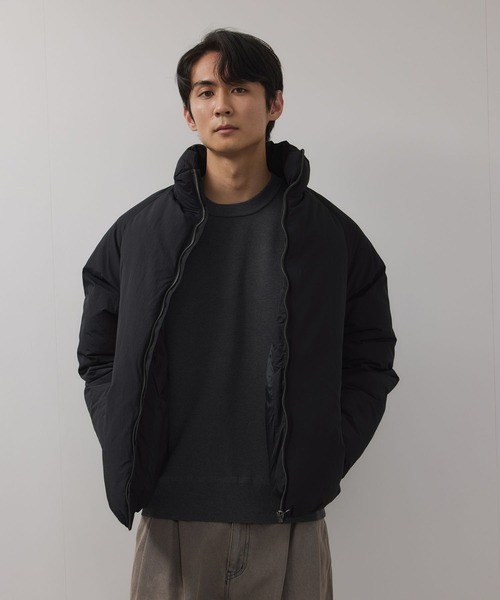 URBAN COLLECTION（アーバンコレクション）の「URBAN COLLECTION ナイロンワッシャー ノンキルト中綿ブルゾン【撥水素材】（ブルゾン・メンズ・ブラック/アイボリー・XL/L/M）」の12枚目の写真
