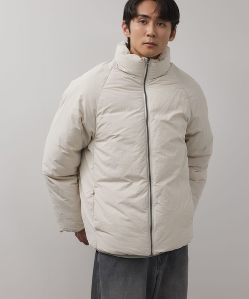 URBAN COLLECTION（アーバンコレクション）の「URBAN COLLECTION ナイロンワッシャー ノンキルト中綿ブルゾン【撥水素材】（ブルゾン・メンズ・ブラック/アイボリー・XL/L/M）」の21枚目の写真