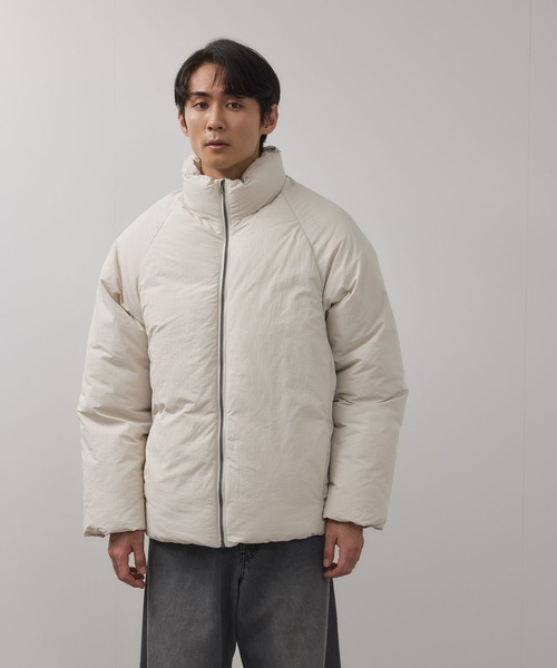 URBAN COLLECTION（アーバンコレクション）の「URBAN COLLECTION ナイロンワッシャー ノンキルト中綿ブルゾン【撥水素材】（ブルゾン・メンズ・ブラック/アイボリー・XL/L/M）」の22枚目の写真