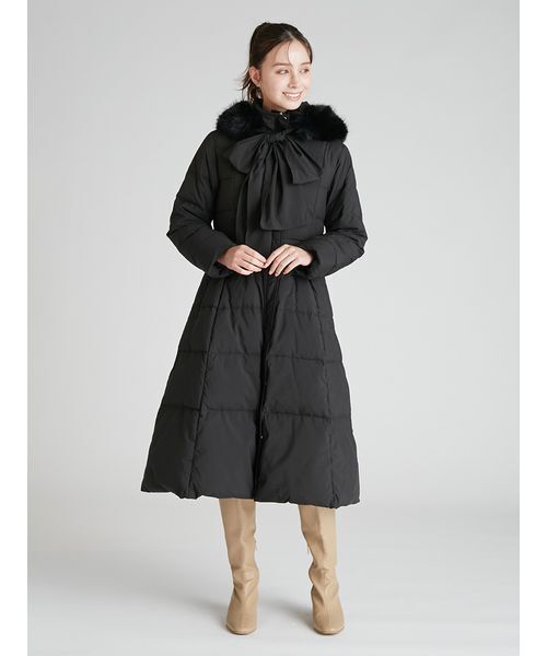 フードリボンロングダウンコート（ダウンジャケット/コート）｜CELFORD