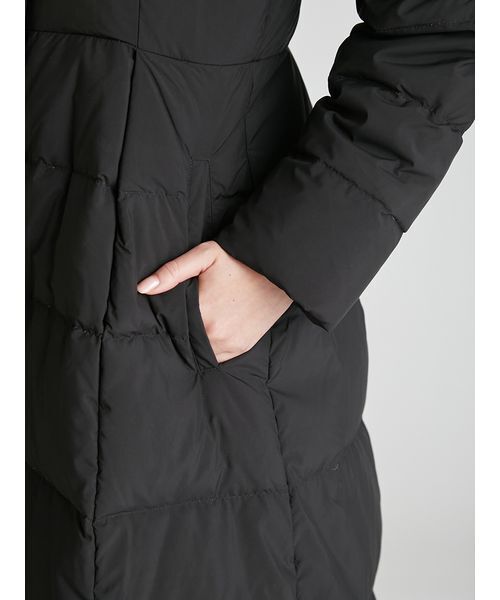 セール】フードリボンロングダウンコート（ダウンジャケット/コート