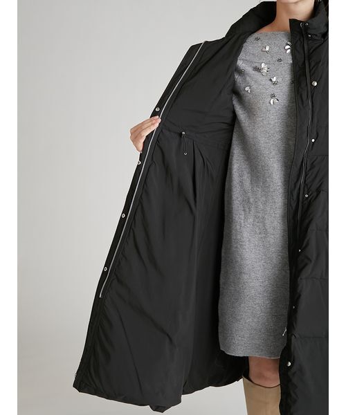 セール】フードリボンロングダウンコート（ダウンジャケット/コート