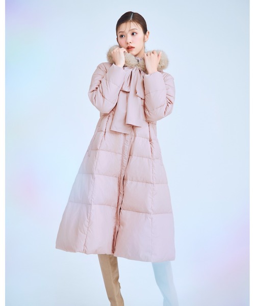 フードリボンロングダウンコート（ダウンジャケット/コート）｜CELFORD