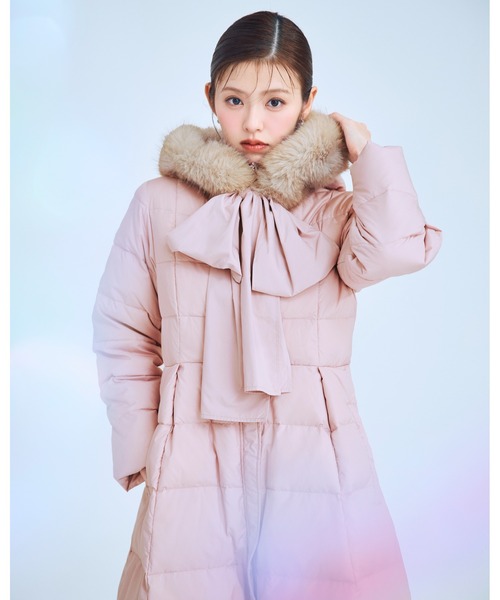 フードリボンロングダウンコート（ダウンジャケット/コート）｜CELFORD