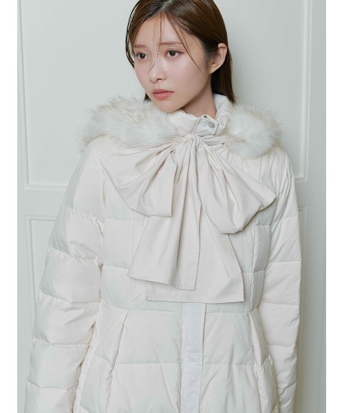 フードリボンロングダウンコート（ダウンジャケット/コート）｜CELFORD