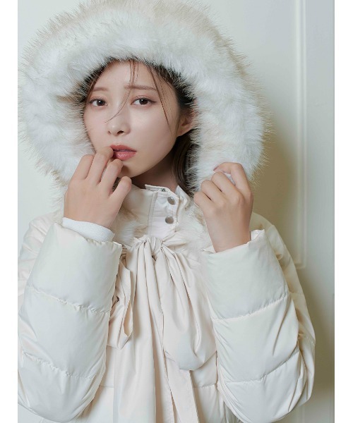 フードリボンロングダウンコート（ダウンジャケット/コート）｜CELFORD