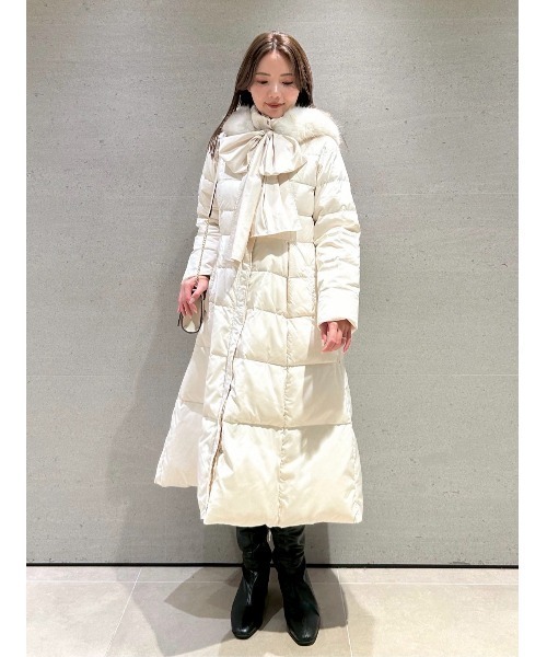 フードリボンロングダウンコート（ダウンジャケット/コート）｜CELFORD