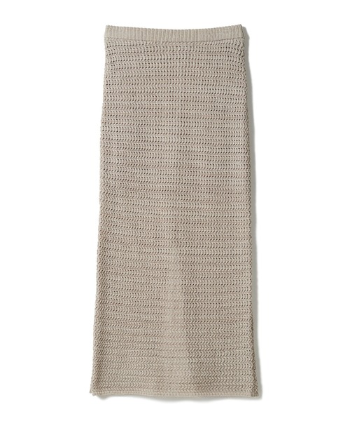 SEAGREEN(シーグリーン)の「SEAGREEN(シーグリーン) PAPER KNIT MELANGE SKIRT(スカート・レディース・ベージュ/ブルー・F)」の2枚目の写真