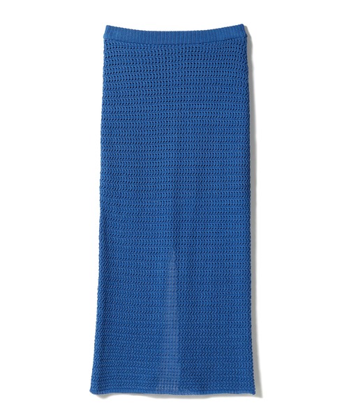 SEAGREEN(シーグリーン)の「SEAGREEN(シーグリーン) PAPER KNIT MELANGE SKIRT(スカート・レディース・ベージュ/ブルー・F)」の1枚目の写真