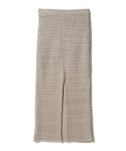 SEAGREEN(シーグリーン)の「SEAGREEN(シーグリーン) PAPER KNIT MELANGE SKIRT(スカート・レディース・ベージュ/ブルー・F)」の3枚目の写真