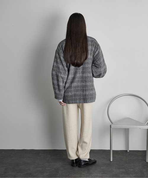 セール】ストールセットウールライクチェックコート（その他アウター