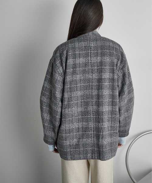THE YOn（ザヨン）の「ストールセットウールライクチェックコート