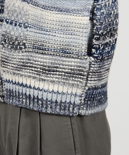 TOMORROWLAND （トゥモローランド）の「TOMORROWLAND tricot ウール アクリル ニットブルゾン（ニット/セーター・メンズ・ブラウン系その他/ブルー系その他2・S/M）」の10枚目の写真