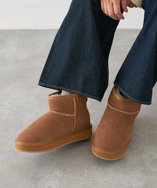 EMU Australia（エミューオーストラリア）の「【WEB限定】【EMU Australia】ムートンブーツ（ブーツ・レディース・ブラウン/ブラック・7/8/6）」の3枚目の写真