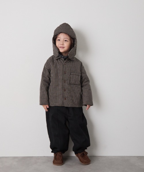 riziere(リジェール)の「チェック柄中綿ジャケット(その他アウター・キッズ・ブラック・90/100/110/120/130/140/150)」の4枚目の写真