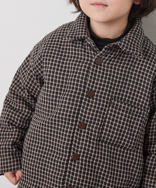 riziere(リジェール)の「チェック柄中綿ジャケット(その他アウター・キッズ・ブラック・90/100/110/120/130/140/150)」の7枚目の写真