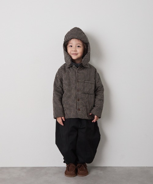 riziere(リジェール)の「チェック柄中綿ジャケット(その他アウター・キッズ・ブラック・90/100/110/120/130/140/150)」の10枚目の写真