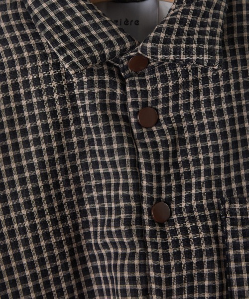 riziere(リジェール)の「チェック柄中綿ジャケット(その他アウター・キッズ・ブラック・90/100/110/120/130/140/150)」の13枚目の写真