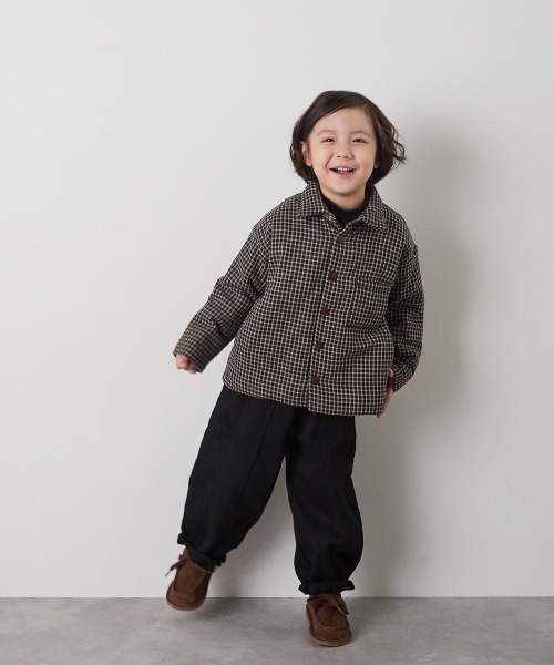 riziere(リジェール)の「チェック柄中綿ジャケット(その他アウター・キッズ・ブラック・90/100/110/120/130/140/150)」の18枚目の写真