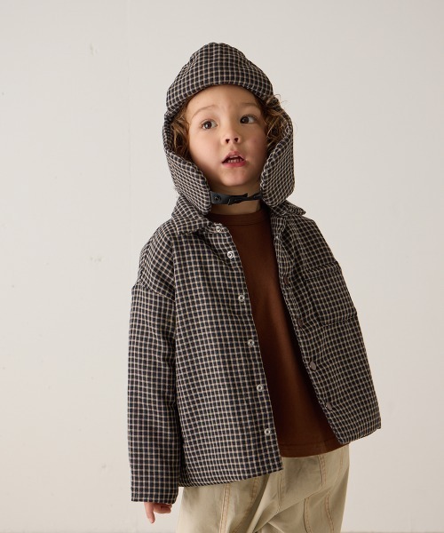 riziere(リジェール)の「チェック柄中綿ジャケット(その他アウター・キッズ・ブラック・90/100/110/120/130/140/150)」の21枚目の写真