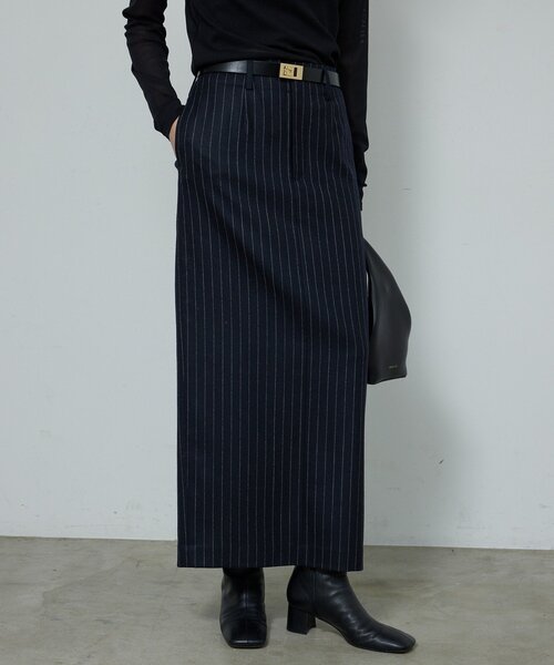 GALLARDAGALANTE（ガリャルダガランテ）の「【セットアップ対応】ストライプスカート（スカート・レディース・ネイビー・0/1）」の2枚目の写真