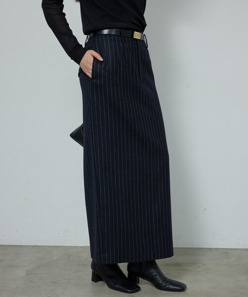 GALLARDAGALANTE（ガリャルダガランテ）の「【セットアップ対応】ストライプスカート（スカート・レディース・ネイビー・0/1）」の3枚目の写真