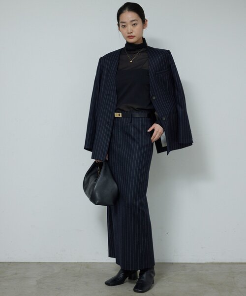 GALLARDAGALANTE（ガリャルダガランテ）の「【セットアップ対応】ストライプスカート（スカート・レディース・ネイビー・0/1）」の5枚目の写真