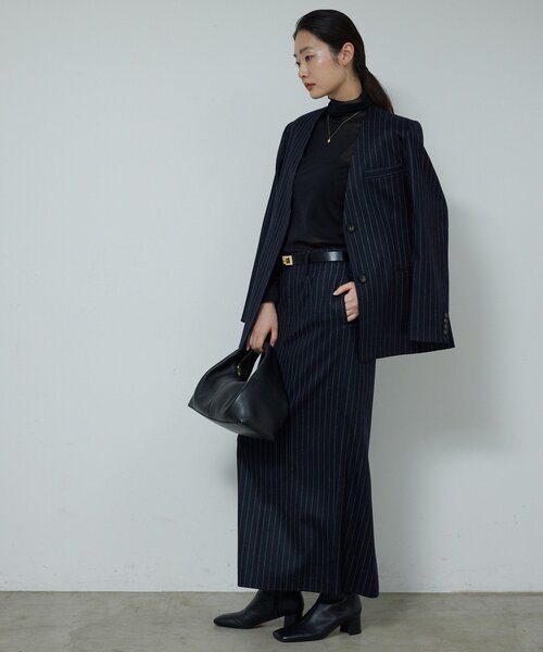 GALLARDAGALANTE（ガリャルダガランテ）の「【セットアップ対応】ストライプスカート（スカート・レディース・ネイビー・0/1）」の6枚目の写真