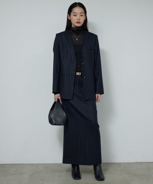 GALLARDAGALANTE（ガリャルダガランテ）の「【セットアップ対応】ストライプスカート（スカート・レディース・ネイビー・0/1）」の8枚目の写真