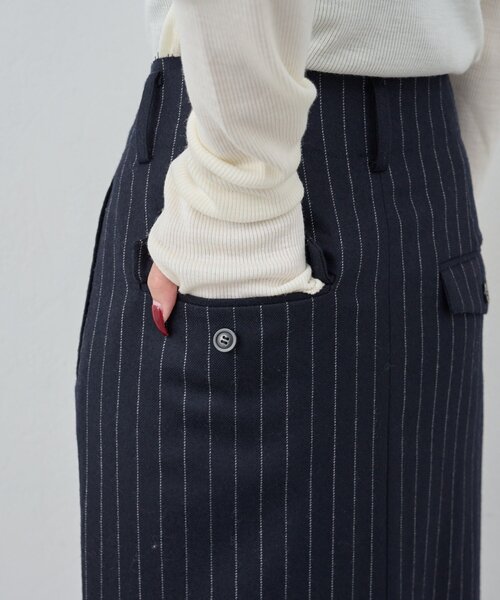 GALLARDAGALANTE（ガリャルダガランテ）の「【セットアップ対応】ストライプスカート（スカート・レディース・ネイビー・0/1）」の16枚目の写真