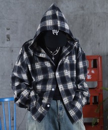 ILL'S | AW オンブレチェックシャツ フーディ メンズ レディース ユニセックス 【ILL'S】(シャツ/ブラウス)