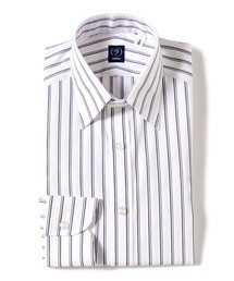 BEAMS F | コットン ネイビーストライプ レギュラーカラーシャツ(シャツ/ブラウス)