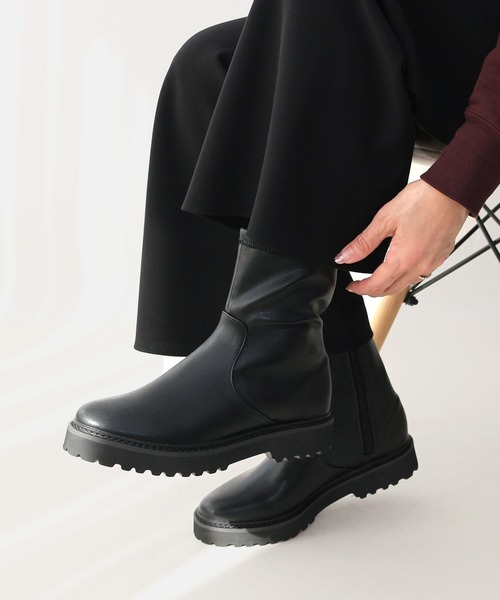 Fin（フィン）の「タンクソールストレッチブーツ【低反発スポンジ入り】（ブーツ・レディース・ブラック/ブラウン・LL/L/M/S）」の14枚目の写真