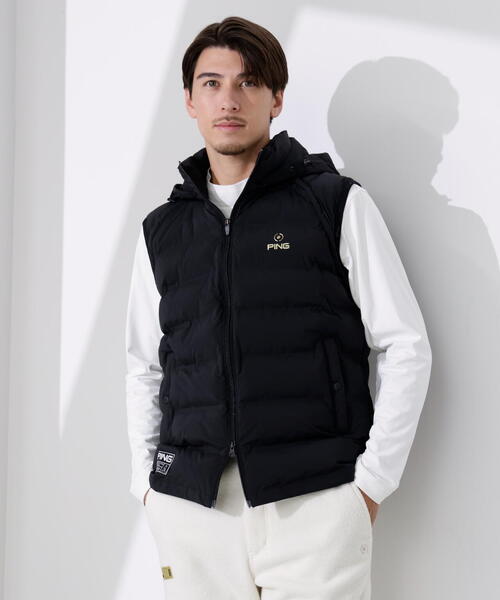 PING APPAREL】25FW 3WAY中綿フーディブルゾン ＜GOLD＞ (MENS